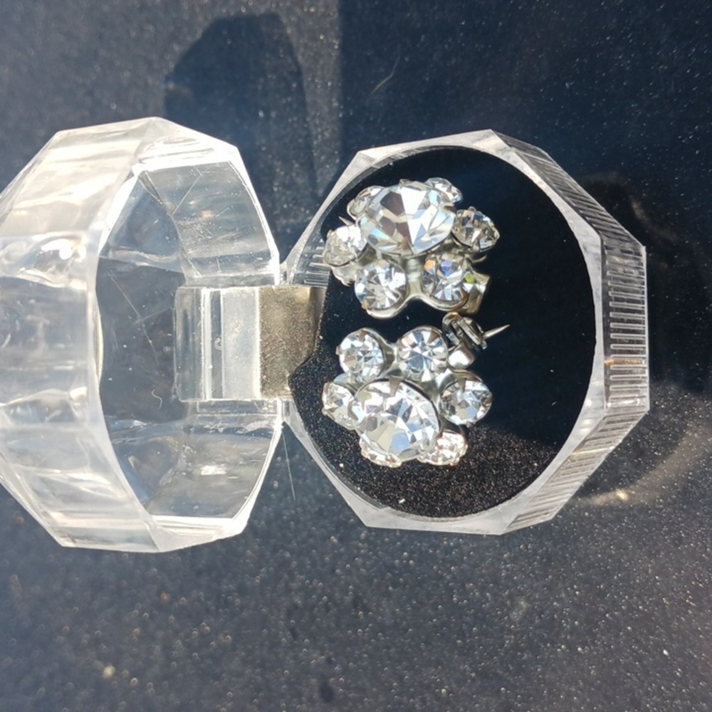 1950 Rhinestone scatter pins pair